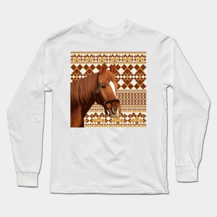 Brown Horse Long Sleeve T-Shirt